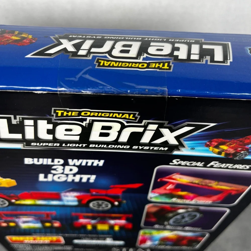 Cra-Z-Art Lite Brix Red‎ Hot Racer Light Up Building Set 103pc 35606 STEM Toy